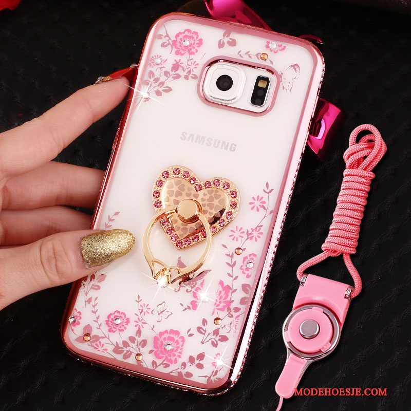 Hoesje Samsung Galaxy S6 Zakken Telefoon Roze, Hoes Samsung Galaxy S6 Zacht