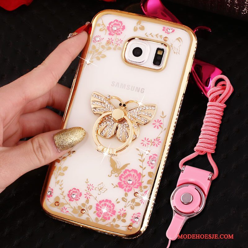 Hoesje Samsung Galaxy S6 Zakken Telefoon Roze, Hoes Samsung Galaxy S6 Zacht