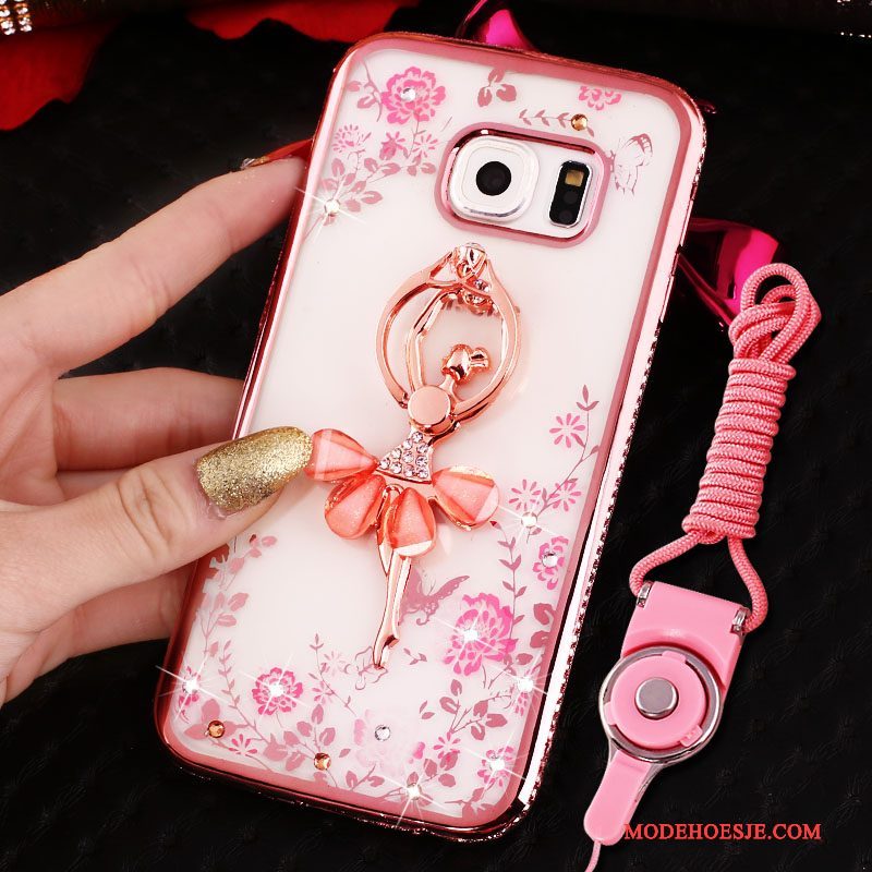 Hoesje Samsung Galaxy S6 Zakken Telefoon Roze, Hoes Samsung Galaxy S6 Zacht