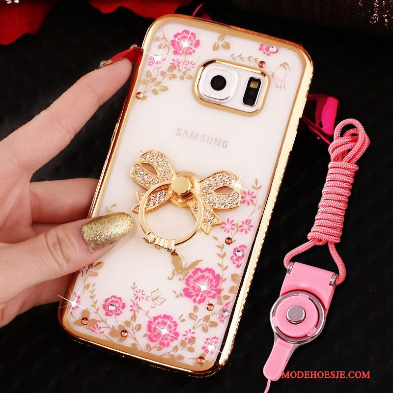 Hoesje Samsung Galaxy S6 Zakken Telefoon Roze, Hoes Samsung Galaxy S6 Zacht