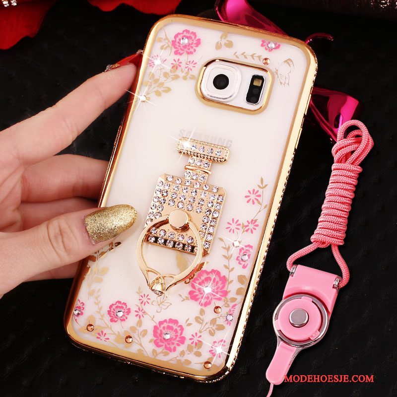 Hoesje Samsung Galaxy S6 Zakken Telefoon Roze, Hoes Samsung Galaxy S6 Zacht