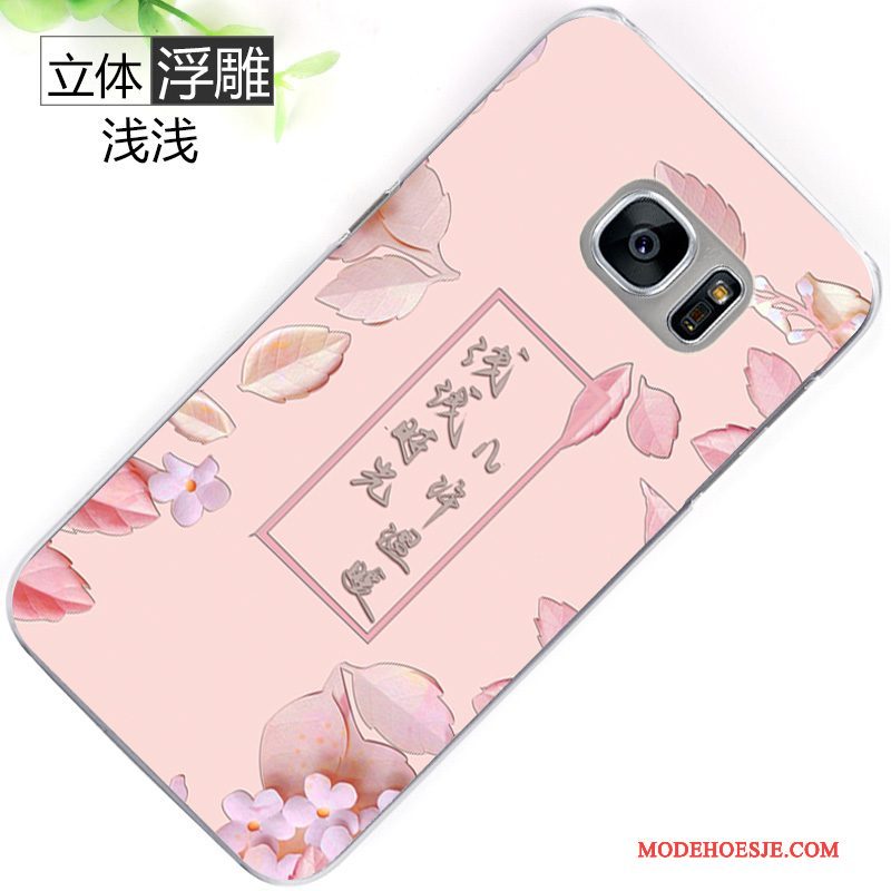 Hoesje Samsung Galaxy S7 Bescherming Anti-fall Roze, Hoes Samsung Galaxy S7 Geschilderd