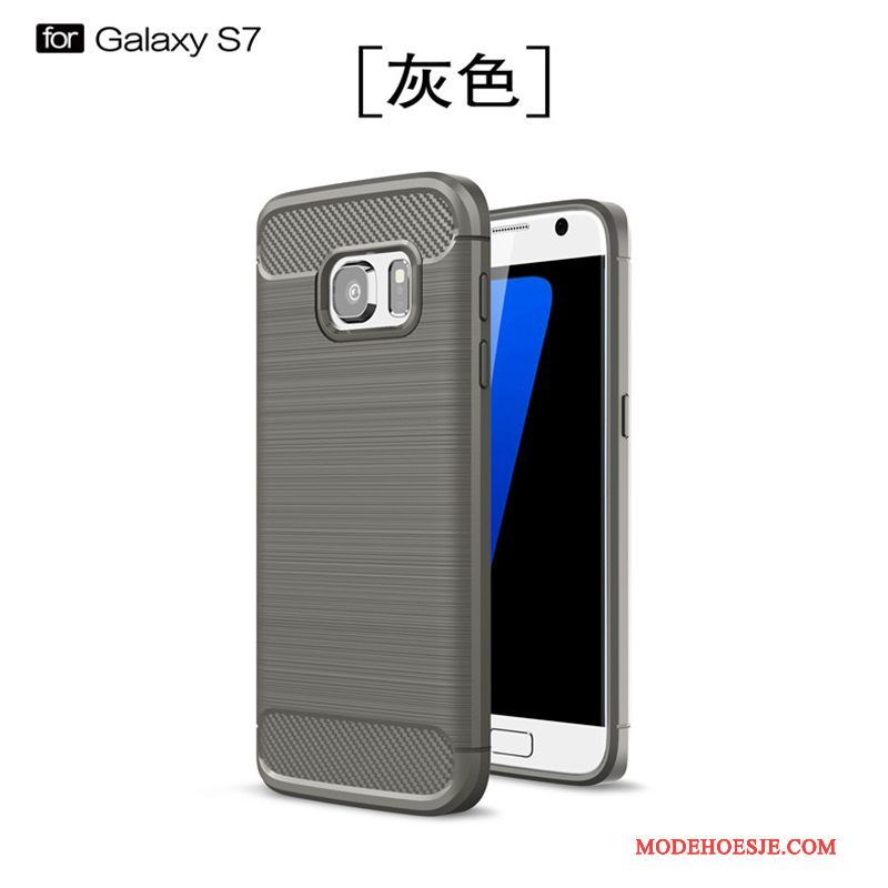 Hoesje Samsung Galaxy S7 Bescherming Anti-falltelefoon, Hoes Samsung Galaxy S7 Zakken Nieuw Zwart