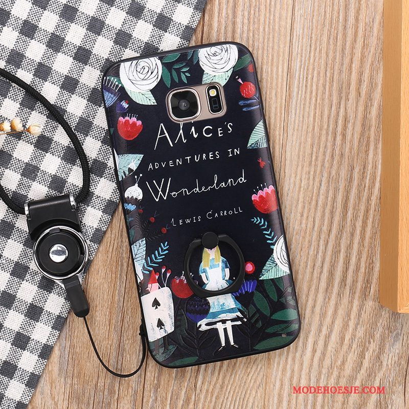 Hoesje Samsung Galaxy S7 Bescherming Telefoon Hard, Hoes Samsung Galaxy S7 Reliëf Hanger Gesp