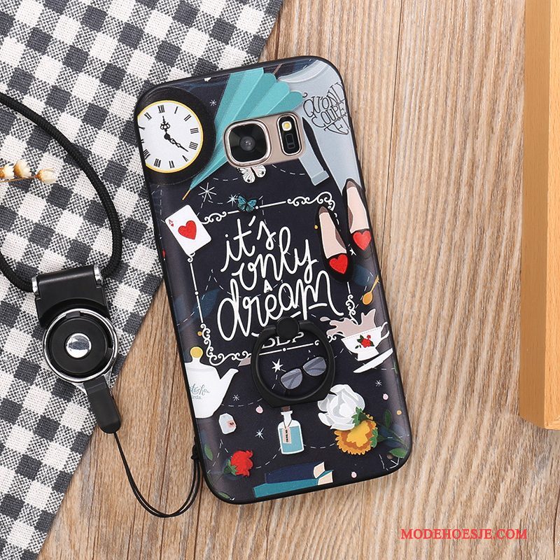 Hoesje Samsung Galaxy S7 Bescherming Telefoon Hard, Hoes Samsung Galaxy S7 Reliëf Hanger Gesp