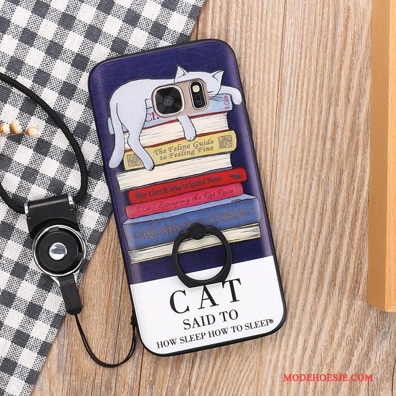 Hoesje Samsung Galaxy S7 Bescherming Telefoon Hard, Hoes Samsung Galaxy S7 Reliëf Hanger Gesp