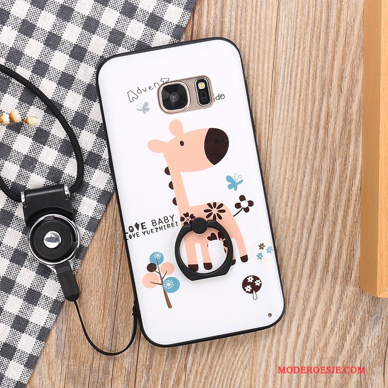 Hoesje Samsung Galaxy S7 Bescherming Telefoon Hard, Hoes Samsung Galaxy S7 Reliëf Hanger Gesp