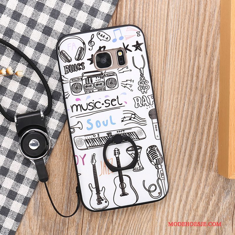 Hoesje Samsung Galaxy S7 Bescherming Telefoon Hard, Hoes Samsung Galaxy S7 Reliëf Hanger Gesp