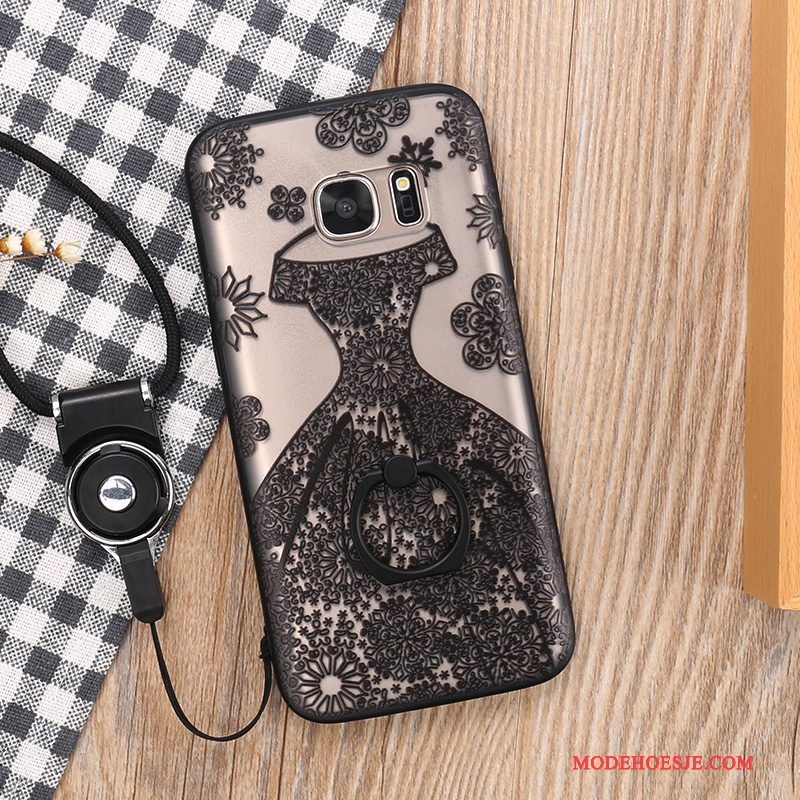 Hoesje Samsung Galaxy S7 Bescherming Telefoon Hard, Hoes Samsung Galaxy S7 Reliëf Hanger Gesp