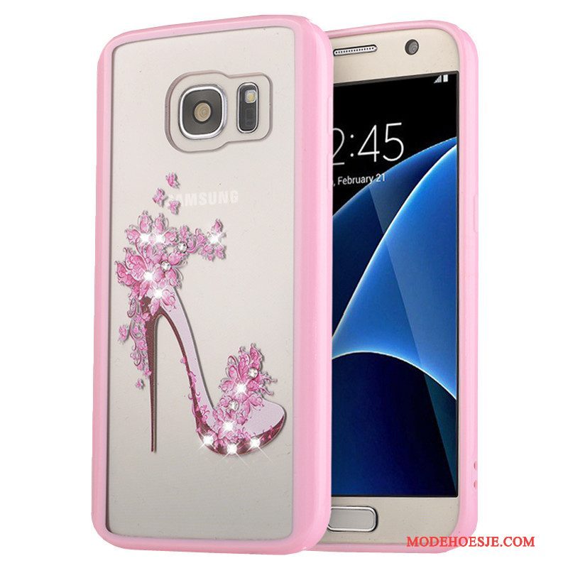 Hoesje Samsung Galaxy S7 Bescherming Telefoon Roze, Hoes Samsung Galaxy S7 Geschilderd