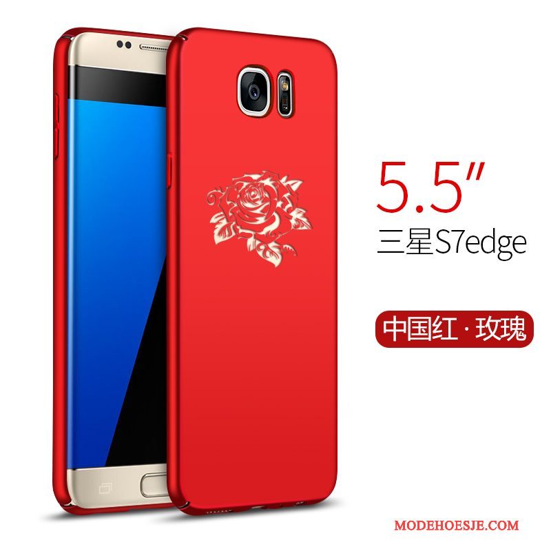 Hoesje Samsung Galaxy S7 Edge Bescherming Anti-fall Hard, Hoes Samsung Galaxy S7 Edge Trend Rood