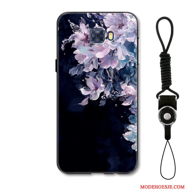 Hoesje Samsung Galaxy S7 Edge Bescherming Bloemen Hanger, Hoes Samsung Galaxy S7 Edge Kleur Kat Kunst