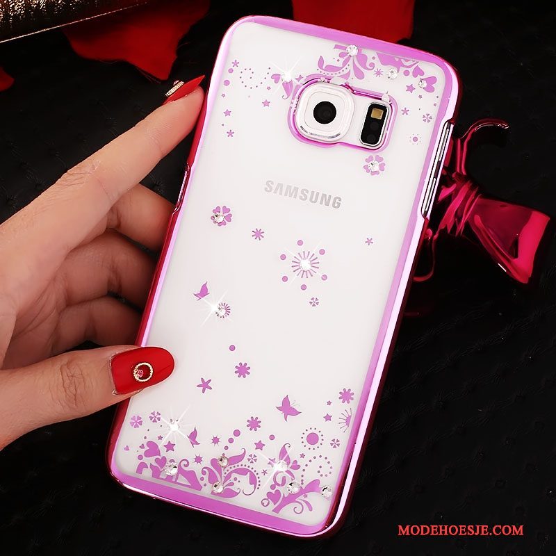 Hoesje Samsung Galaxy S7 Edge Bescherming Kristal Goud, Hoes Samsung Galaxy S7 Edge Doorzichtigtelefoon