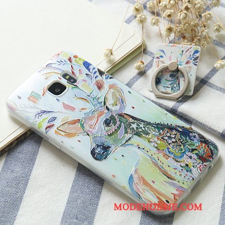 Hoesje Samsung Galaxy S7 Edge Bescherming Ring Dunne, Hoes Samsung Galaxy S7 Edge Zacht Telefoon