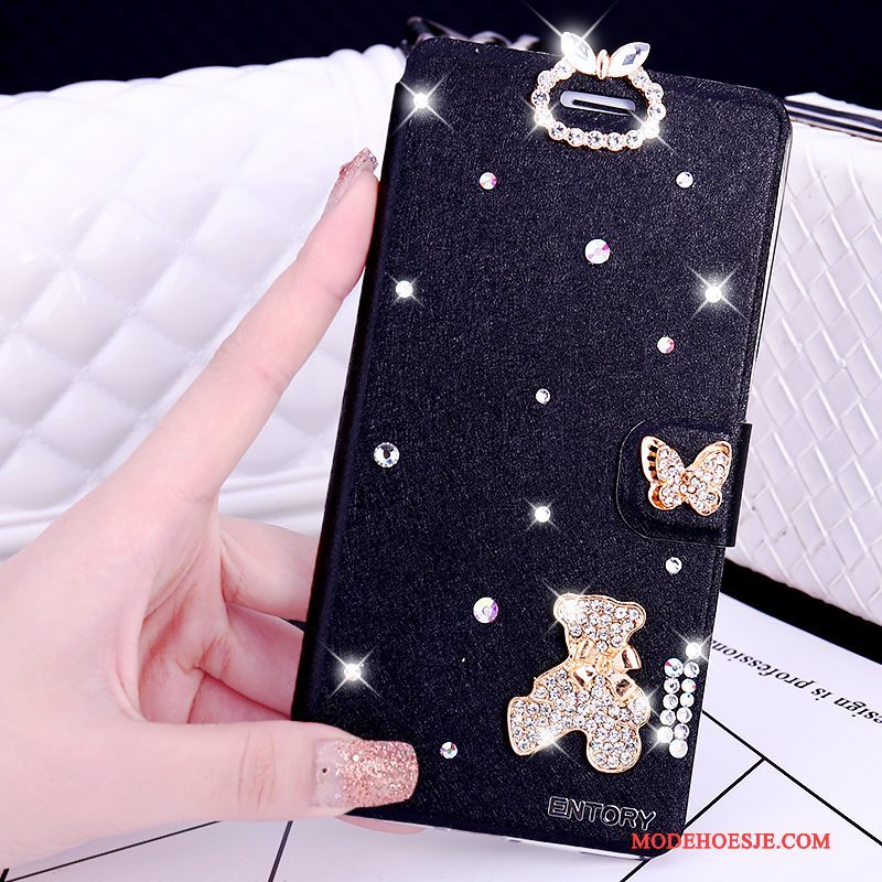 Hoesje Samsung Galaxy S7 Edge Folio Wit Licht, Hoes Samsung Galaxy S7 Edge Strass Anti-falltelefoon