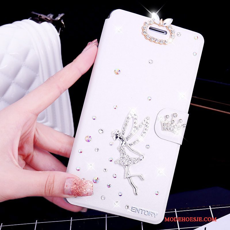 Hoesje Samsung Galaxy S7 Edge Folio Wit Licht, Hoes Samsung Galaxy S7 Edge Strass Anti-falltelefoon