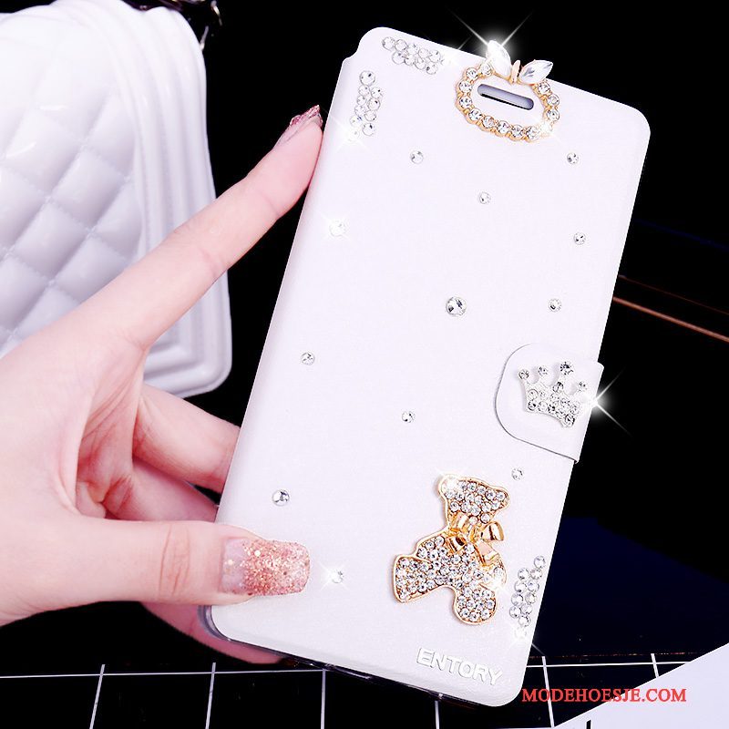 Hoesje Samsung Galaxy S7 Edge Folio Wit Licht, Hoes Samsung Galaxy S7 Edge Strass Anti-falltelefoon