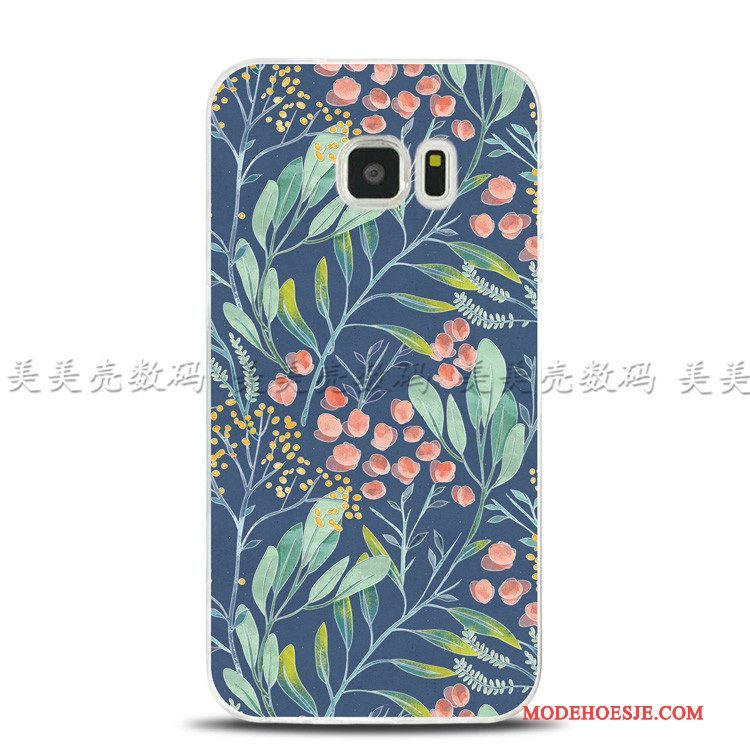 Hoesje Samsung Galaxy S7 Edge Ondersteuning Rozetelefoon, Hoes Samsung Galaxy S7 Edge Bescherming Bloemen Ring