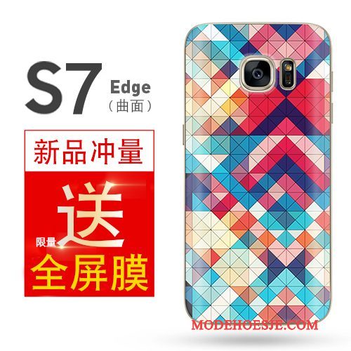 Hoesje Samsung Galaxy S7 Edge Reliëf Telefoon Persoonlijk, Hoes Samsung Galaxy S7 Edge Kleur