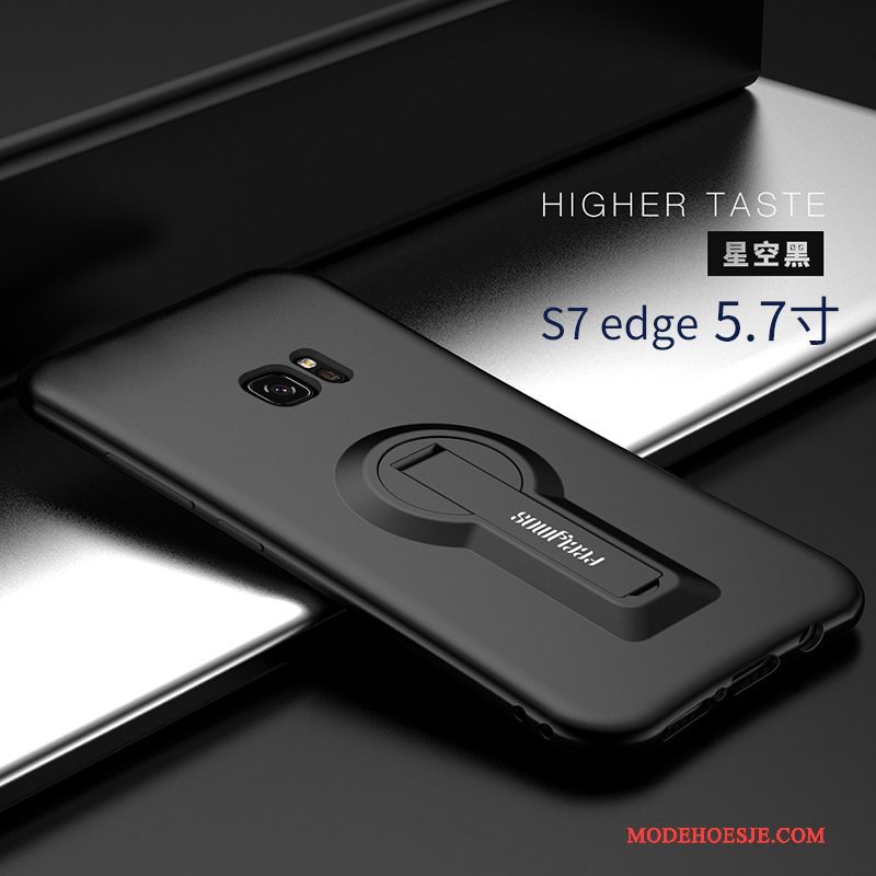Hoesje Samsung Galaxy S7 Edge Scheppend Donkerblauw Persoonlijk, Hoes Samsung Galaxy S7 Edge Zacht Trendtelefoon