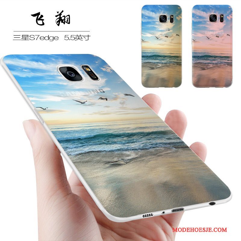 Hoesje Samsung Galaxy S7 Edge Scheppend Persoonlijk Mini, Hoes Samsung Galaxy S7 Edge Siliconen Telefoon Anti-fall