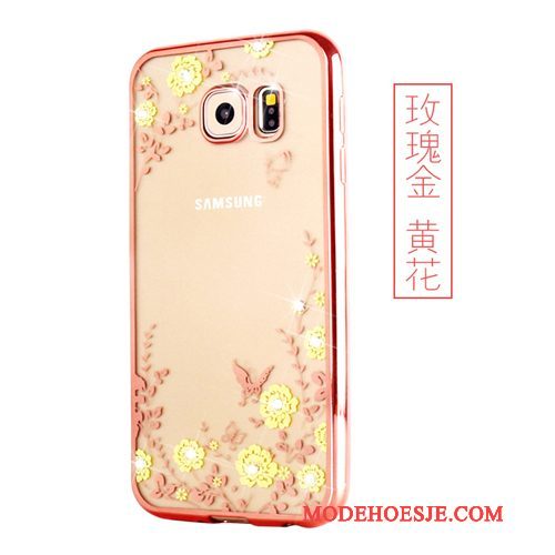 Hoesje Samsung Galaxy S7 Edge Siliconen Telefoon Goud, Hoes Samsung Galaxy S7 Edge Zacht