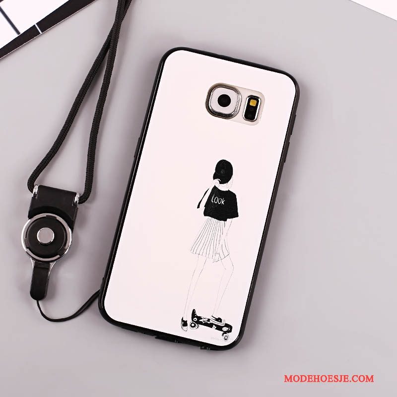 Hoesje Samsung Galaxy S7 Edge Zacht Anti-falltelefoon, Hoes Samsung Galaxy S7 Edge Bescherming Zwart Hanger