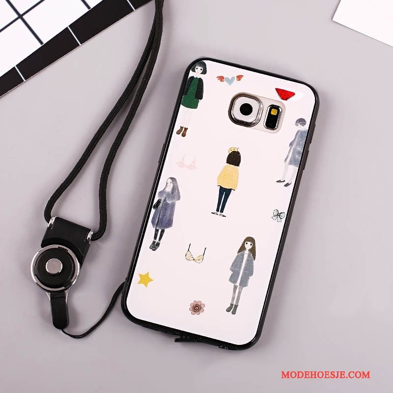 Hoesje Samsung Galaxy S7 Edge Zacht Anti-falltelefoon, Hoes Samsung Galaxy S7 Edge Bescherming Zwart Hanger