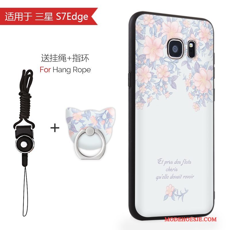 Hoesje Samsung Galaxy S7 Edge Zakken Anti-fall Roze, Hoes Samsung Galaxy S7 Edge Telefoon