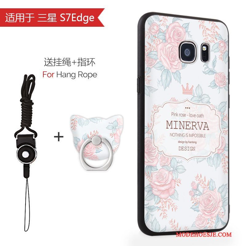 Hoesje Samsung Galaxy S7 Edge Zakken Anti-fall Roze, Hoes Samsung Galaxy S7 Edge Telefoon