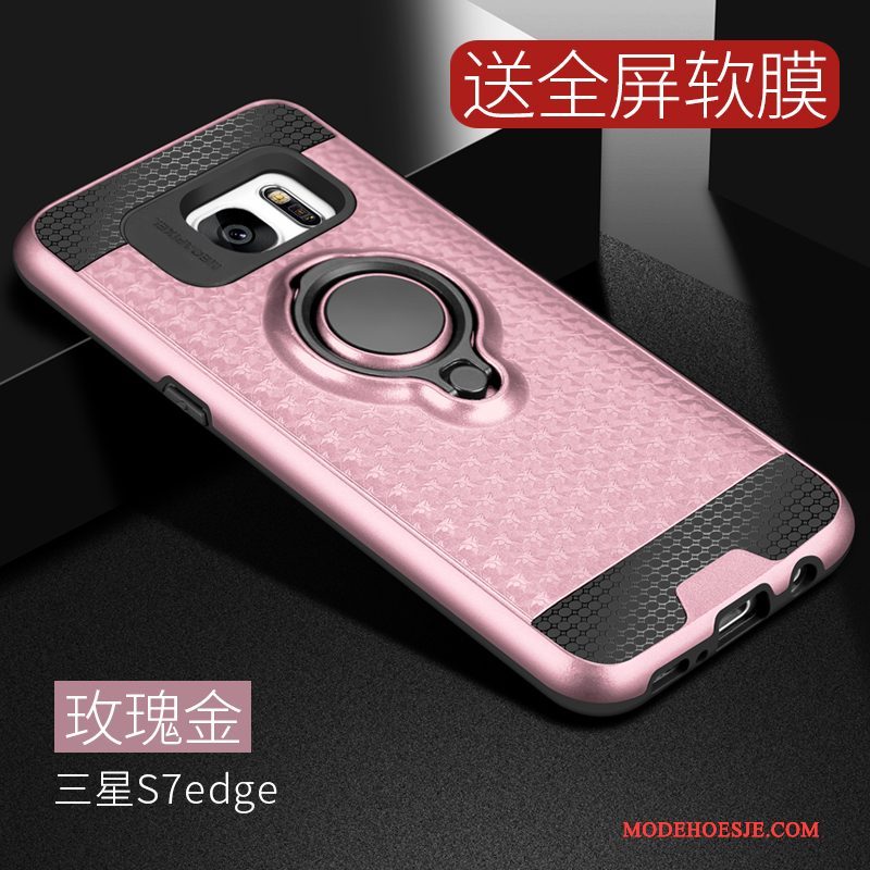 Hoesje Samsung Galaxy S7 Edge Zakken Hard Anti-fall, Hoes Samsung Galaxy S7 Edge Ondersteuning Roze Trend