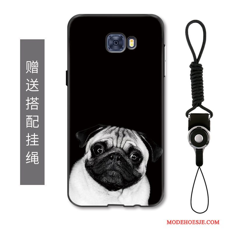 Hoesje Samsung Galaxy S7 Edge Zakken Lovers Anti-fall, Hoes Samsung Galaxy S7 Edge Bescherming Zwart Hond