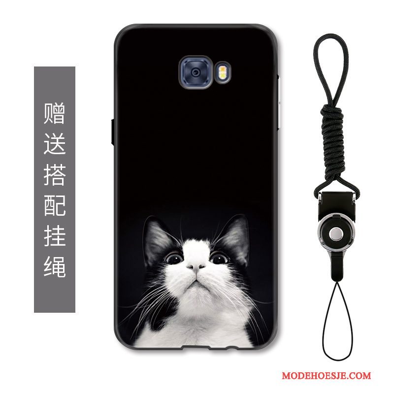 Hoesje Samsung Galaxy S7 Edge Zakken Lovers Anti-fall, Hoes Samsung Galaxy S7 Edge Bescherming Zwart Hond