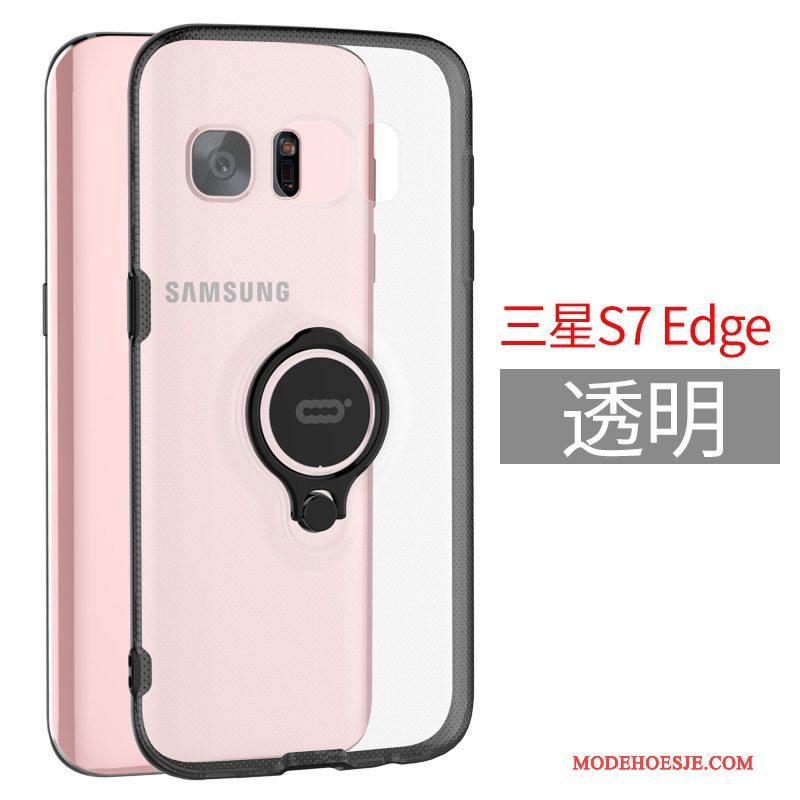 Hoesje Samsung Galaxy S7 Edge Zakken Magnetischtelefoon, Hoes Samsung Galaxy S7 Edge Ondersteuning Hard Ring