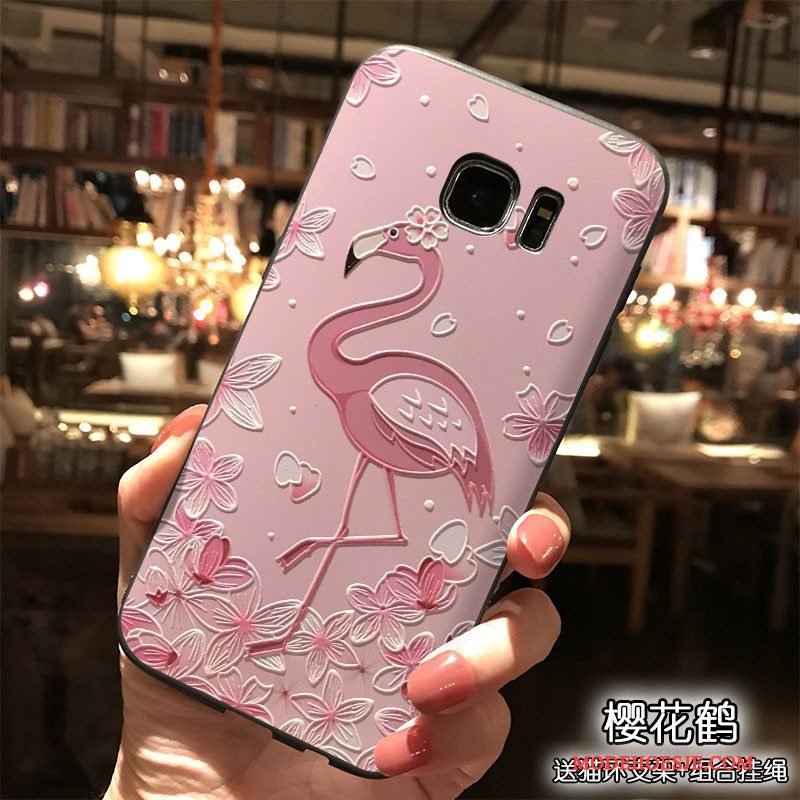 Hoesje Samsung Galaxy S7 Edge Zakken Mooie Roze, Hoes Samsung Galaxy S7 Edge Siliconen Hangertelefoon