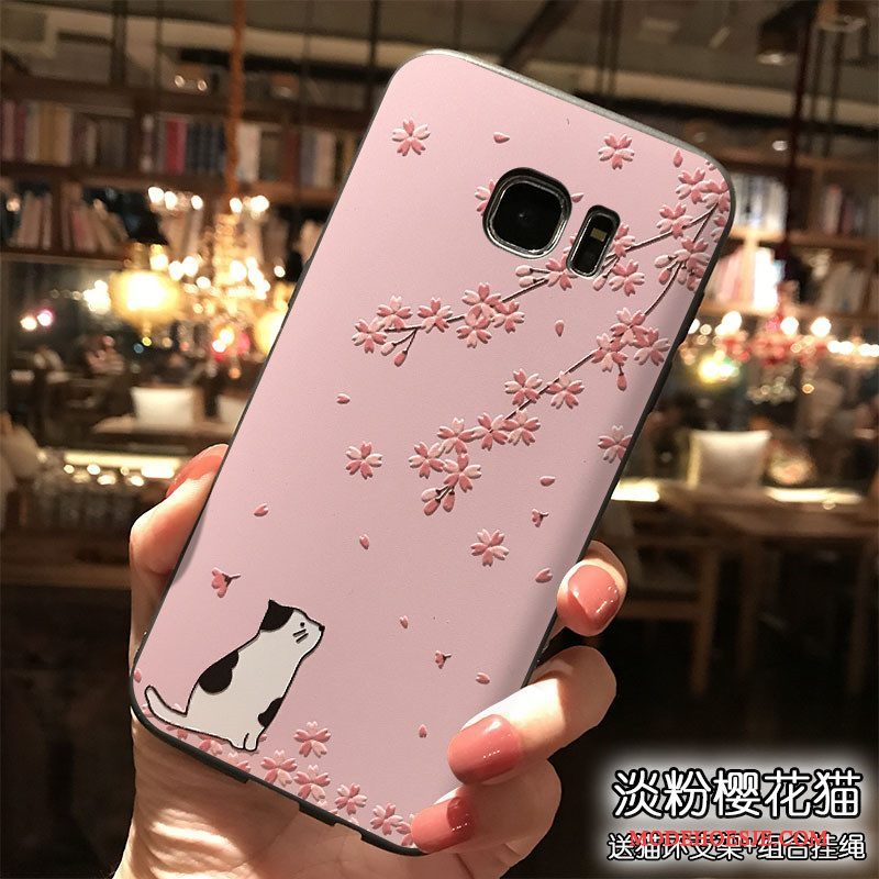 Hoesje Samsung Galaxy S7 Edge Zakken Mooie Roze, Hoes Samsung Galaxy S7 Edge Siliconen Hangertelefoon