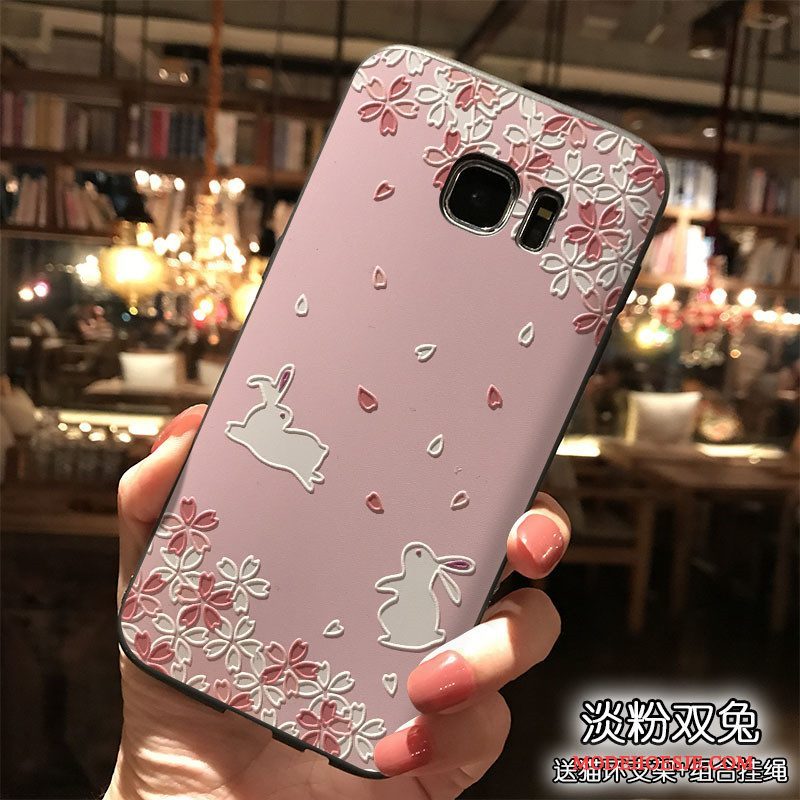 Hoesje Samsung Galaxy S7 Edge Zakken Mooie Roze, Hoes Samsung Galaxy S7 Edge Siliconen Hangertelefoon