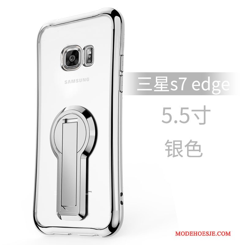 Hoesje Samsung Galaxy S7 Edge Zakken Telefoon Anti-fall, Hoes Samsung Galaxy S7 Edge Siliconen Goud