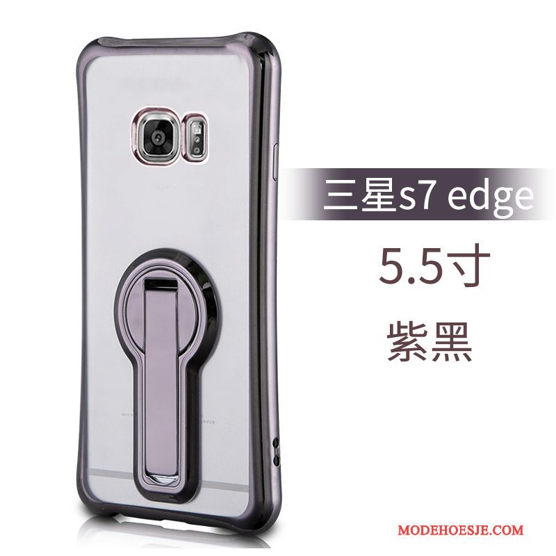 Hoesje Samsung Galaxy S7 Edge Zakken Telefoon Anti-fall, Hoes Samsung Galaxy S7 Edge Siliconen Goud