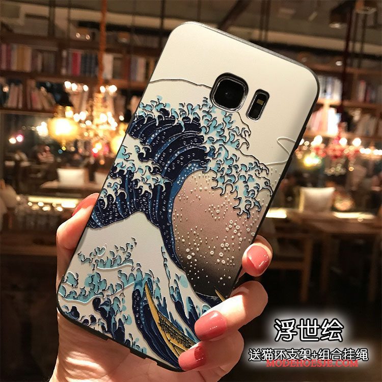 Hoesje Samsung Galaxy S7 Kleur Golven Van De Zee Hanger, Hoes Samsung Galaxy S7 Siliconen Telefoon Trend