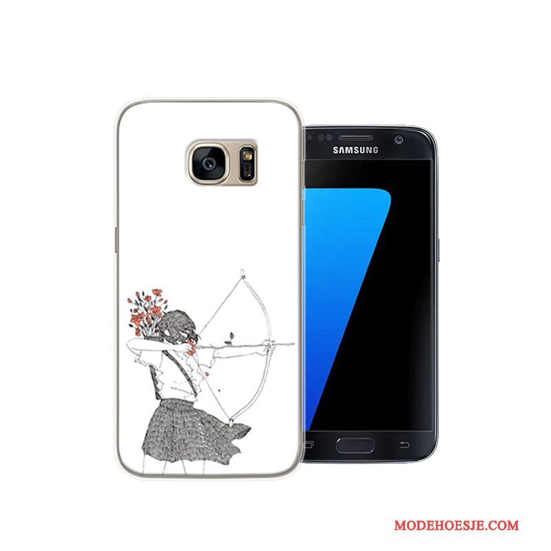Hoesje Samsung Galaxy S7 Scheppend Persoonlijktelefoon, Hoes Samsung Galaxy S7 Bescherming Anti-fall Roze