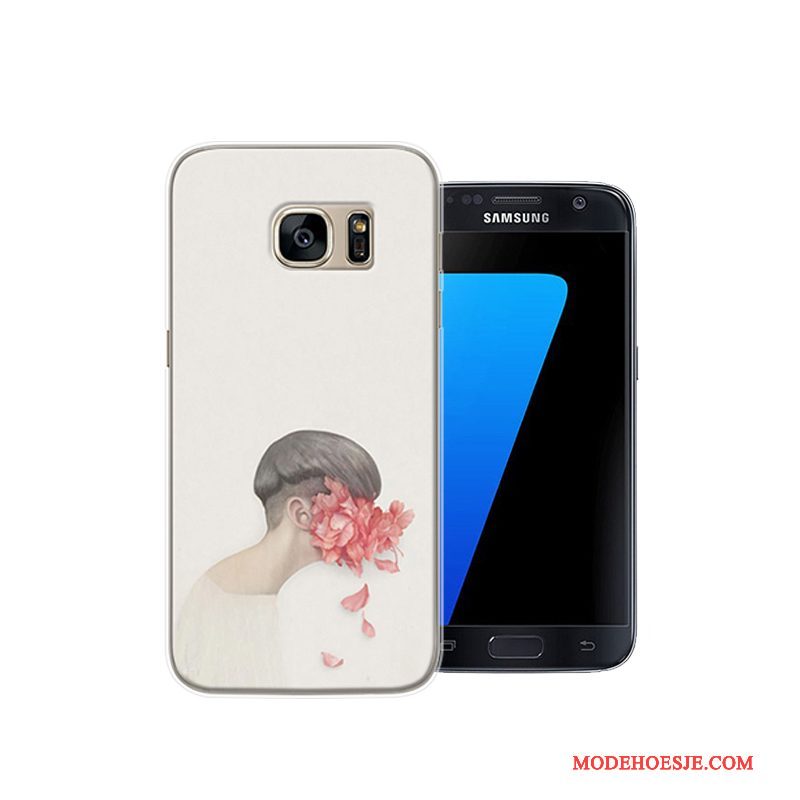 Hoesje Samsung Galaxy S7 Scheppend Persoonlijktelefoon, Hoes Samsung Galaxy S7 Bescherming Anti-fall Roze