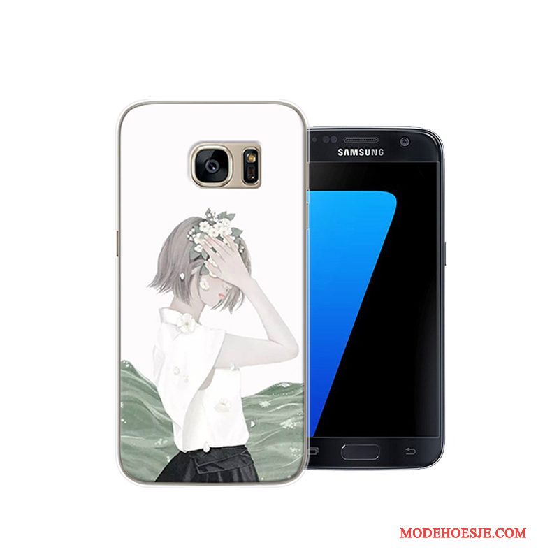 Hoesje Samsung Galaxy S7 Scheppend Persoonlijktelefoon, Hoes Samsung Galaxy S7 Bescherming Anti-fall Roze