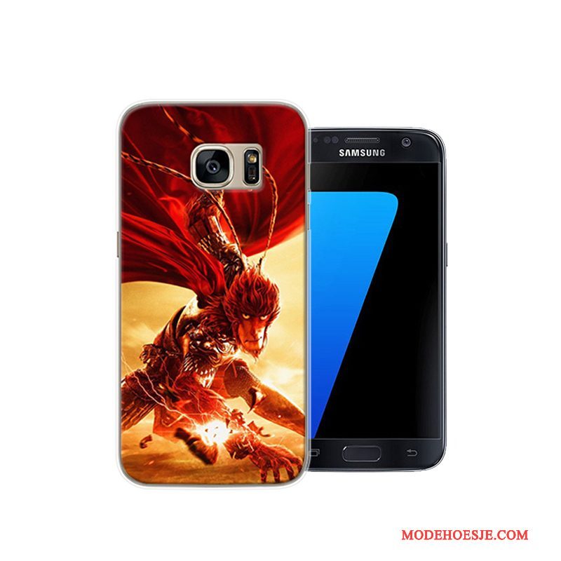 Hoesje Samsung Galaxy S7 Scheppend Rood Persoonlijk, Hoes Samsung Galaxy S7 Spotprent Telefoon Hard