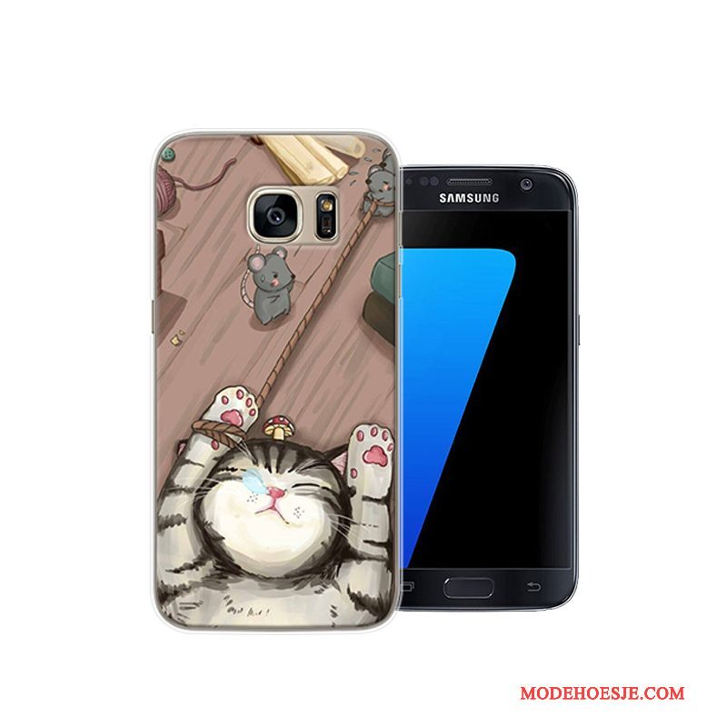 Hoesje Samsung Galaxy S7 Scheppend Rood Persoonlijk, Hoes Samsung Galaxy S7 Spotprent Telefoon Hard