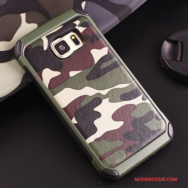 Hoesje Samsung Galaxy S7 Siliconen Camouflage Anti-fall, Hoes Samsung Galaxy S7 Bescherming Telefoon Ring