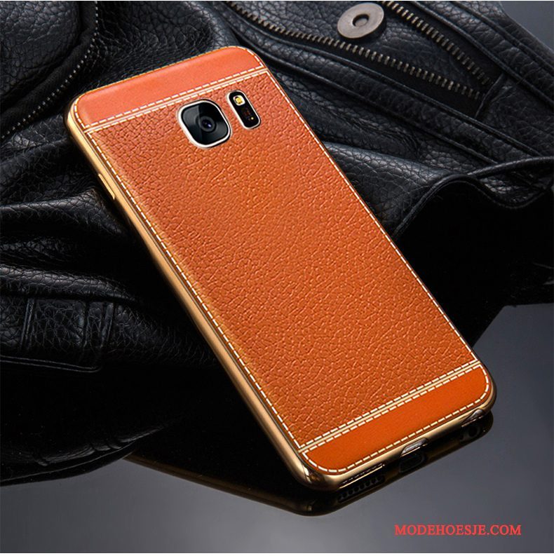 Hoesje Samsung Galaxy S7 Siliconen Rood Anti-fall, Hoes Samsung Galaxy S7 Bescherming Telefoon