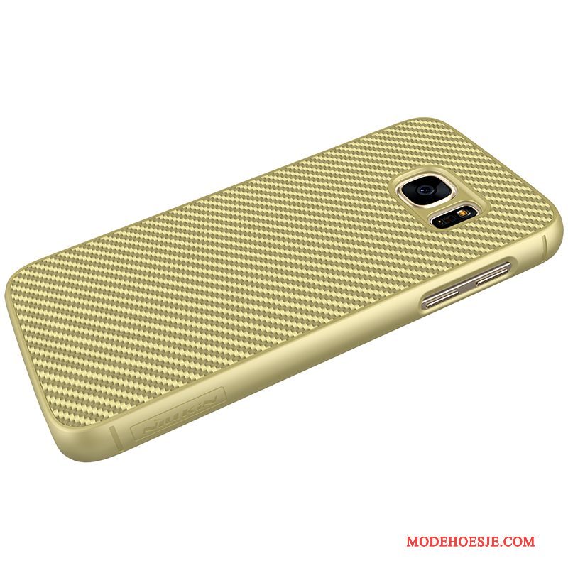 Hoesje Samsung Galaxy S7 Zacht Anti-fall Goud, Hoes Samsung Galaxy S7 Bescherming Telefoon