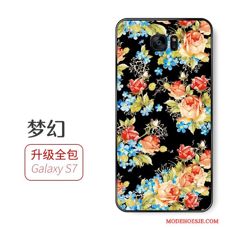 Hoesje Samsung Galaxy S7 Zacht Anti-falltelefoon, Hoes Samsung Galaxy S7 Zakken Groen Dun