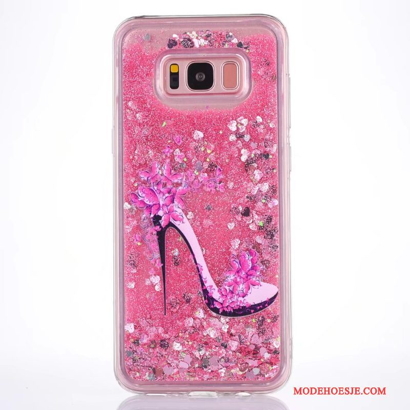 Hoesje Samsung Galaxy S7 Zacht Drijfzand Roze, Hoes Samsung Galaxy S7 Scheppend Vloeistof Trend